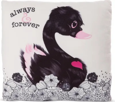 Produktbild von NICI Kissen Love Black Swan 30x30cm, GRÜN