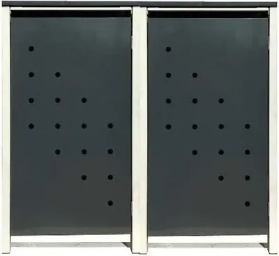 Produktbild von 2 Tailor Mülltonnenboxen Basic für 240 Liter Tonne /Stanzung 4 /Anthrazit / Grau
