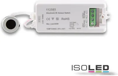 Produktbild von ISOLED Wisch-Schalter mit Sensorkopf silber, Wischdistanz 6cm, 230V, 500VA