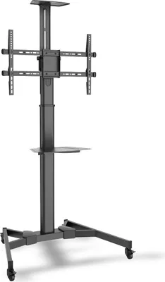 Produktbild von TV Präsentationswagen DA-90370 mit Ablage (schwarz, für Bildschirme bis 70" / 178cm)