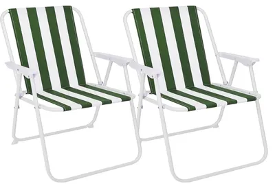 Productafbeelding van Set van 2 Opvouwbare Campingstoelen voor Buiten