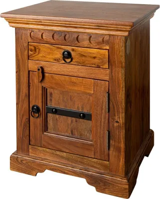 Produktbild von MASSIVMOEBEL24.DE Nachttisch Akazie 45x40x60 honig lackiert OXFORD #270
