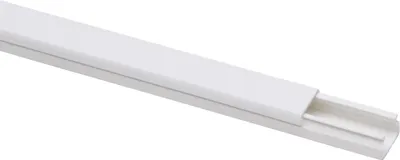 Produktbild von Kabelkanal in Weiß für ordentliche Kabelführung, 2 Meter lang, 15 x 10 mm