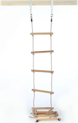 Produktbild von Strickleiter für Kinder Seilleiter Kletterseil Sprossen Ø 35 mm  Anzahl Sprossen: 10 Sprossen | Länge 350 cm