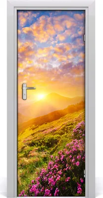 Produktbild von Tulup Türaufkleber 75x205 cm Dekorative Aufkleber Selbstklebend Wasserdichte Tapete Abnehmbar Schlafzimmer Wohnzimmer Wohnkultur - berg Sonnenuntergang