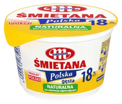Zdjęcie produktu dla Mlekovita Śmietana Polska 18% tł. 200g