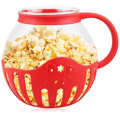 Popcornmaschine 2L, Mikrowelle, Borosilikatglas, BPA-frei