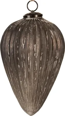 Immagine prodotto di Guaina natalizia Clayre & Eef Ø 14x19 cm in vetro grigio