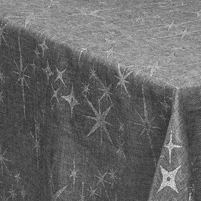 Produktbild von Weihnachtliche Tischdecke mit sternförmigem Leineneffekt