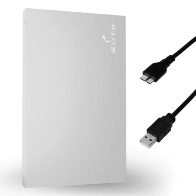Obrázok produktu pre 1 TB prenosný externý pevný disk, 2,5 palca, USB 3.0, strieborný, pre počítače