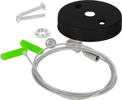 Image de Kit de suspension sur rail avec accessoires MEVA PRO pandent EDO777673 Noir