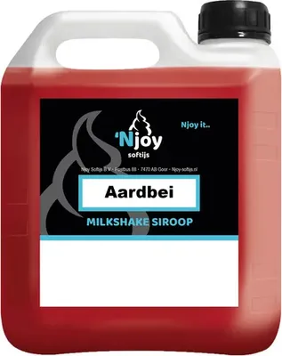 Produktbild von NJOY - Shakesiroop - Aardbei - 2 liter