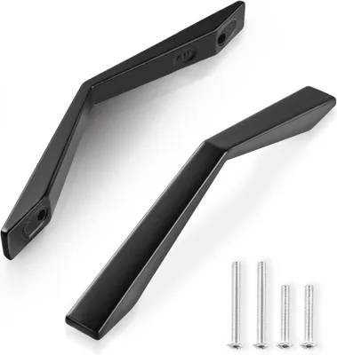 Produktbild von Küchenschrankgriff, 96 mm Lochabstand, schwarzer Küchentürgriff aus Aluminiumlegierung, Möbelgriff für Küchenmöbel, 10 Stück