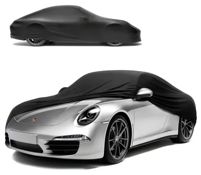 Produktbild von WALSER Abdeckung Auto Indoor Stretch, Autoabdeckung Winter, staubdichte Autogarage Abdeckung, Autoplane Winter, Autogarage Abdeckung Winter, Abdeckung für Auto, Auto Abdeckplane Größe 2 schwarz