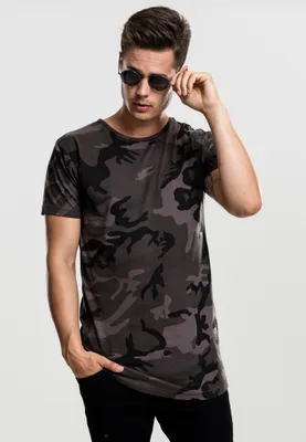Produktbild von Urban Classics T-Shirt Camo Shaped Long Tee Dark Camouflage-S