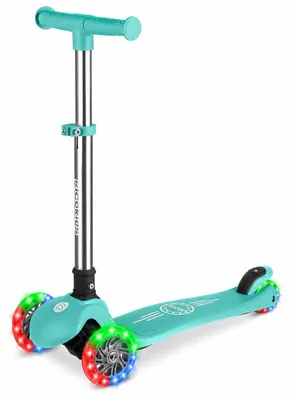 Obrázek produktu pro Ricokids 765700 Tříkolová balanční koloběžka s LED kolečky Glow, tyrkysová