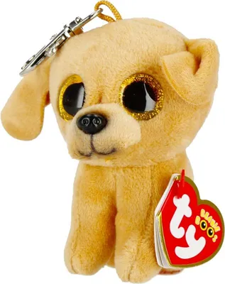 Productafbeelding van Ty Beanie Boo, Clip Zuzu, lichtbruine hond, 7 cm