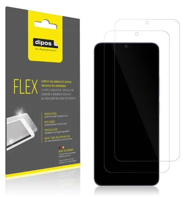Zdjęcie produktu dla 2x folia ochronna dla Xiaomi Poco M6, 100% pokrycie ekranu, Dipos Flex