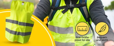 Produktbild von ADAC Warnweste, Sicherheitsweste, Reklektierende Weste - 5 Stück