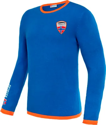 Imagen del producto de Suéter Nebulus Strickpullover CEM para hombre, estilo casual, versátil, modelo P5060 - para hombre, color azul claro-naranja, talla L