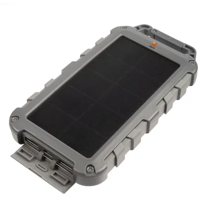 Produktbild von Xtorm 20W Fuel Series Solar Charger 10.000 inkl. 20W USB-C PD & 2x USB 3.0, 1,2W Solarmodul, Taschenlampe, spritzwassergeschützt, Grau/Dunkelgrau, 10000 mAh, Lithium Polymer (LiPo), Quick Charge 3.0, Grau