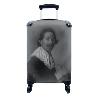 Produktbild von MuchoWow® Koffer Handgepäck Trolley Rollkoffer Kleine Reisekoffer mit 4 Rollen - Porträt von Jean de la Chambre - Frans Hals - Cabin Size < 55x40x23 cm & 55x40x20 cm - Fotokoffer - Kabinenkoffer - Boardgepäck - Reise-Box - Reisekoffer - Reisegepäck - Koffer mit Bild - Trolley für Kinder