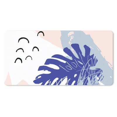 Produktbild von MuchoWow® Schreibtischunterlage Sommer - Blau - Weiß - Rosa 80x40 cm - XXL Mauspad - Gaming Mauspad