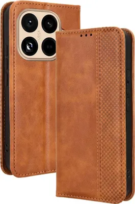 Produktbild von Xiaomi 15T Pro Hülle - Coverup Vintage Style Klapphülle - Braun