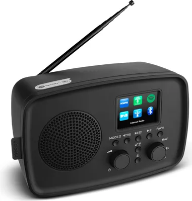 Produktbild von MEDION Internetradio mit DAB+ LIFE IRE-1 (WLAN, DAB Plus UKW Radio, Bluetooth, EQ, Tropfwasserschutz, Teleskopantenne, Spotify Connect, Wecker Schlummerfunktion, Einstellbarer Display-Dimmer) schwarz