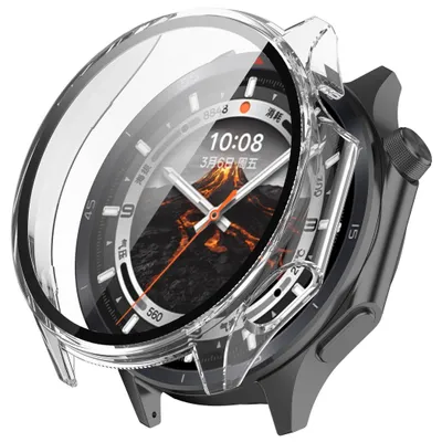 Produktbild von Smartwatch Hülle + Schutzglas OnePlus Watch 3 46mm Schutz Full Cover Transparent