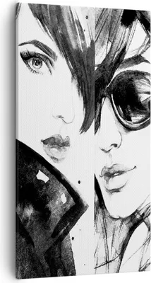 Produktbild von Bild auf Leinwand - Leinwandbild - frau gesicht - 55x100cm - Wand Bild - Wanddeko - Wandbilder - Leinwanddruck - Bilder - Kunstdruck - Wanddekoration - Leinwand bilder - Wandkunst - PA55x100-3804
