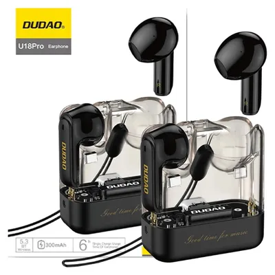 Obrázek produktu pro Dudao U18Pro Bluetooth 5.3 TWS sluchátka - Černá KP38023