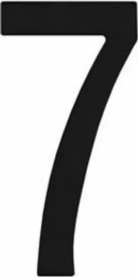 Produktbild von Hausnummer Ziffer 7 Edelstahl schwarz 150 mm Breite 75 mm