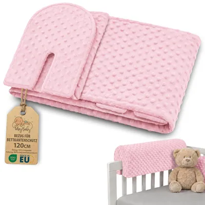 Produktbild von Bezug für Bettkantenschutz nur Hülle ohne Schutz 120 cm Kinderbett Rosa