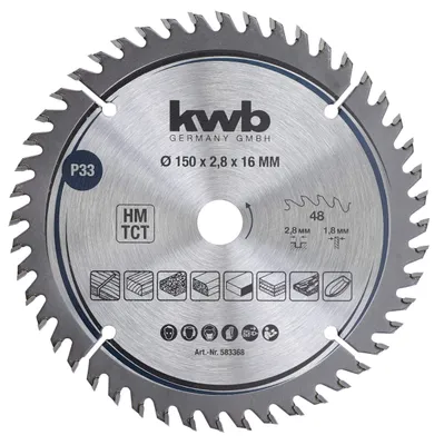 Produktbild von kwb HM-Kreissägeblatt, Ø 150 x 16 mm, Z 48
