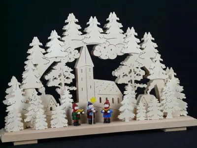 Produktbild von Schwibbogen mit Laternenkinder und Beleuchtung BxHxT 50x32x7cm NEU