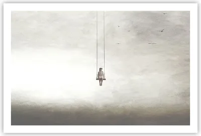 Produktbild von Poster - Poster ohne Rahmen - Schwingen rein Wolken - 91,5x61 cm - Wand Bild - Wanddeko - Wandbilder - Kunstposter - Wandposter - Bilder - Kunstdruck - Wanddekoration - Wandbild - P2XAA91x61-4875
