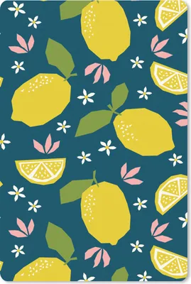 Produktbild von MuchoWow® Mauspad Mousepad Zitrone - Muster - Sommer 40x60 cm - Mousepads - Maus Mat - Pad - Mausunterlage - Schreibtisch Accesoire