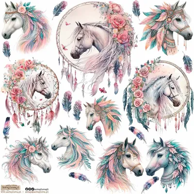 Zdjęcie produktu dla Naklejki - ScrapLove - Boho Horse