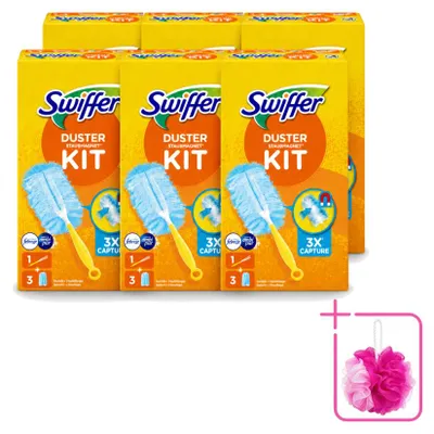 Image de 6 kits de démarrage Swiffer Duster avec 3 recharges Febreze - Pack économique - 6 pièces