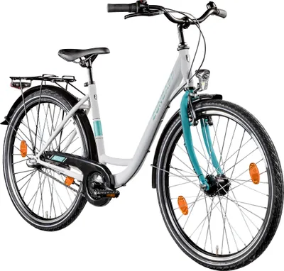 Produktbild von Zündapp C500 Damenfahrrad 26 Zoll Cityrad 160 - 175 cm mit 3 Gang Nabenschaltung weiß/mint