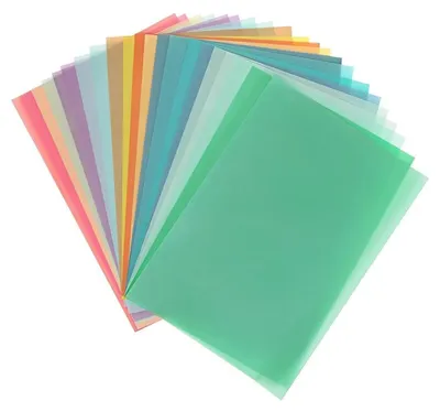 Transparentes A4-Papier, 20 Blatt, bunt, 100 g/m², Bastelpapier