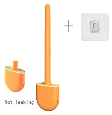 Obrázek produktu pro Toaletní kartáč, ergonomická rukojeť, hygienický design, styl 2, oranžová