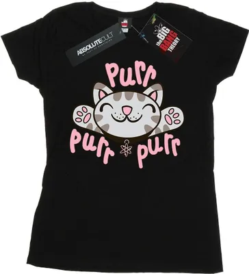 Imagen del producto de Camiseta para mujer de la serie "The Big Bang Theory" con el diseño "Soft Kitty Purr", modelo BI9477 (talla S), color
