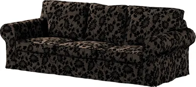 Produktbild von Dekoria Bezug für Ektorp 3-Sitzer Sofa nicht ausklappbar, braun-schwarz, Sofabezug für Ektorp 3-Sitzer nicht ausklappbar