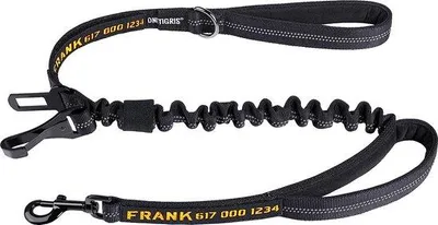 Productafbeelding van Famanu veiligheidsgordel voor honden & dubbele hondenriem 3-in-1 - robuust, zwart