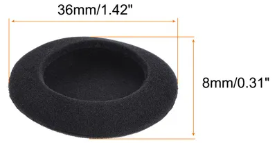 Image de Embouts en Mousse de Remplacement pour šŠcou-teurs, 60mm, Noir, Lot de 10