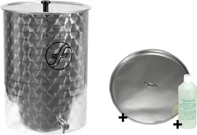 Produktbild von Fischer Saftfass mit Schwimmdeckel 50l mit Edelstahlhahn OHNE Tauchsieder