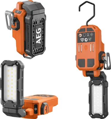 Obrázek produktu pro Akumulátorová dílenská svítilna s magnetem a háčkem, 850 lm, BML18, AEG
