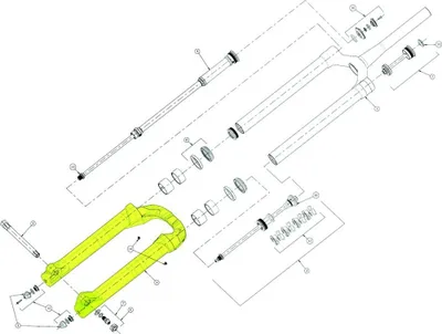 Produktbild von Manitou Tauchrohreinheit für Mezzer 27,5" Mattschwarz - aktuelle, servicefreu....